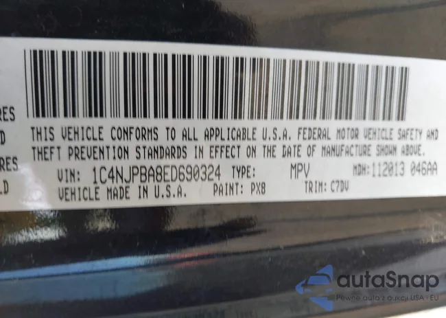 1C4NJPBA8ED690324: 43540876