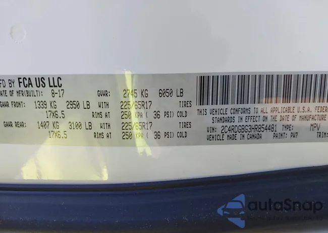 2C4RDGBG3HR854481: 43540939