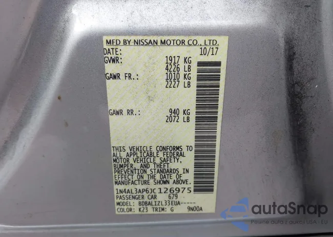 1N4AL3AP6JC126975: 43540088