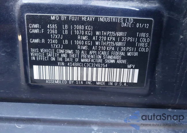 4S4BRCLC3C3246254: 43540110