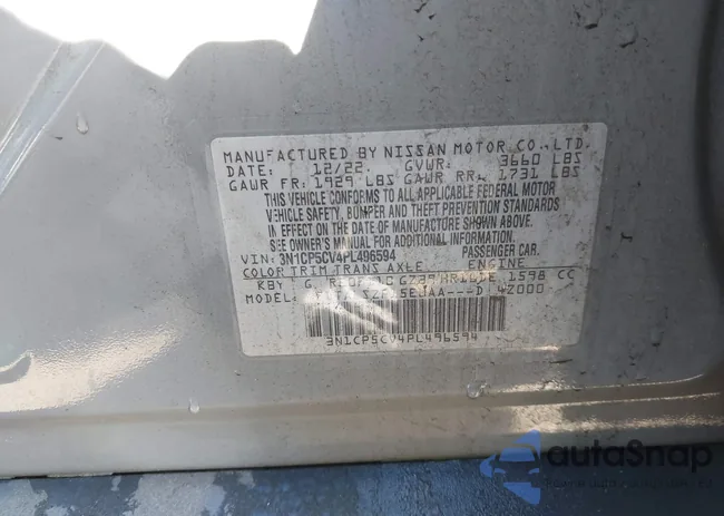 3N1CP5CV4PL496594: 43540136