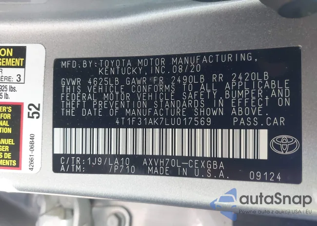 4T1F31AK7LU017569: 43540140