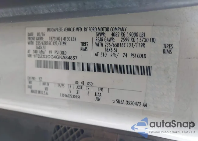 1FDZX2CG4GKA84857: 43540202