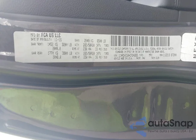 1C4RDHDG0HC724265: 43540296