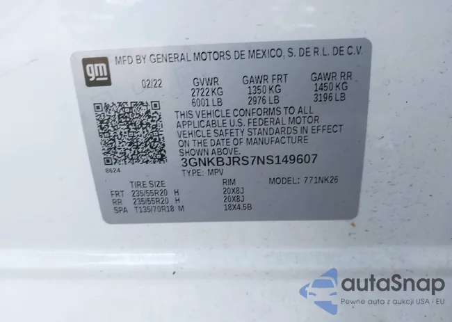 3GNKBJRS7NS149607: 43540368