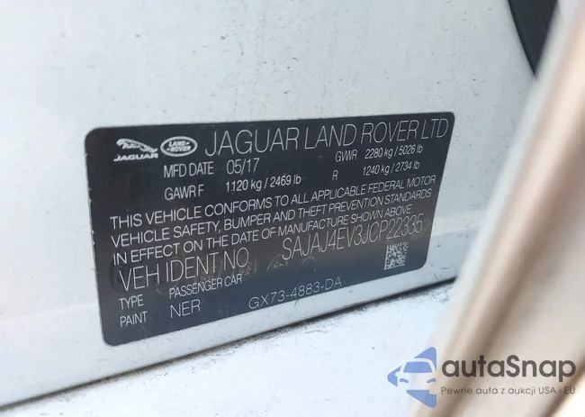 SAJAJ4EV3JCP22335: 43541376