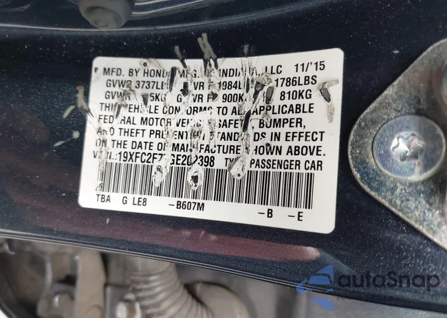 19XFC2F77GE202398: 43541477