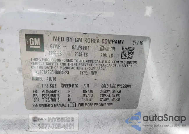 KL4CJASB5HB004523: 43541688