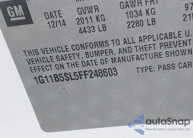 1G11B5SL5FF248603: 43541738