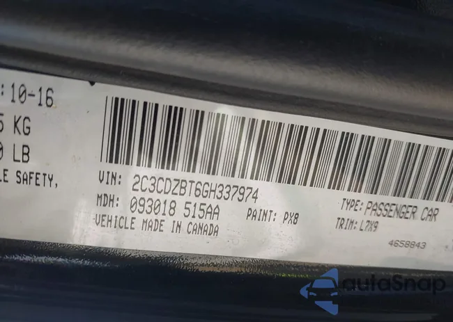 2C3CDZBT6GH337974: 43541742