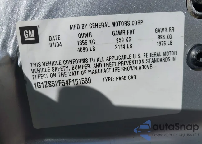 1G1ZS52F54F151539: 43541062