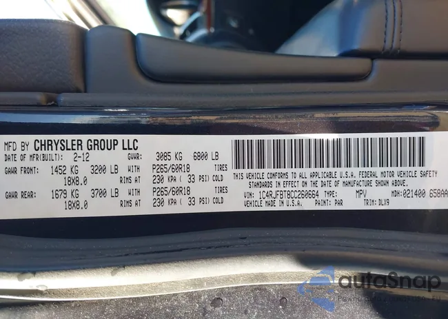 1C4RJFBT8CC260664: 43541117