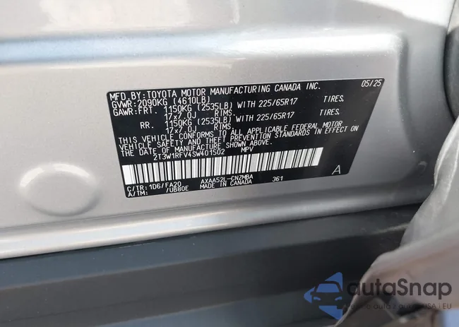 2T3W1RFV4SW401502: 43541328