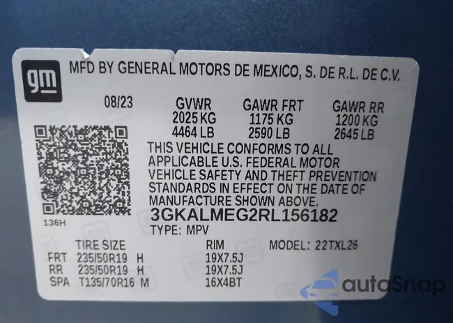 3GKALMEG2RL156182: 43541339