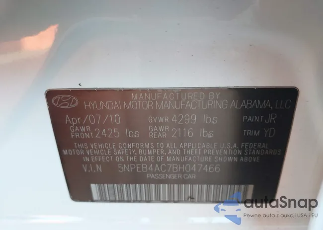 5NPEB4AC7BH047466: 43542586