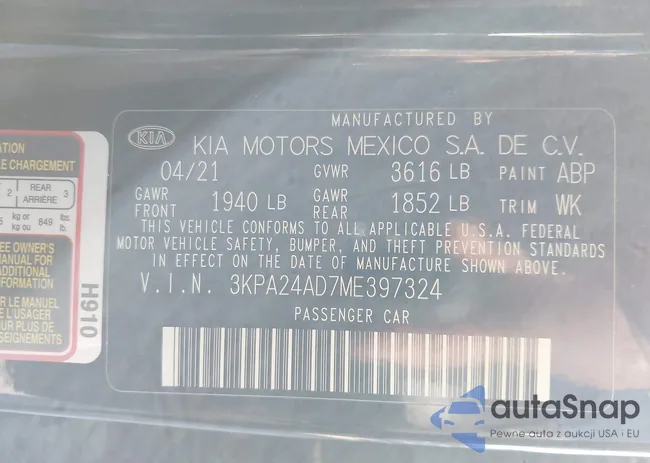 3KPA24AD7ME397324: 43542636