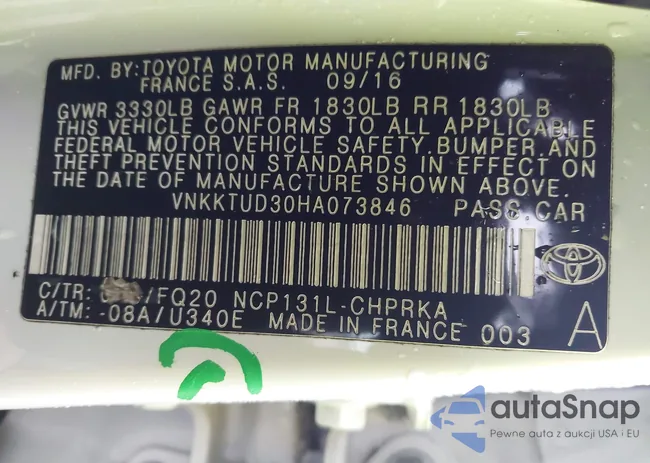 VNKKTUD30HA073846: 43542693