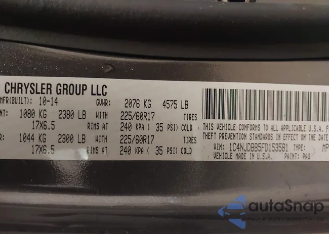 1C4NJDBB5FD153581: 43542893