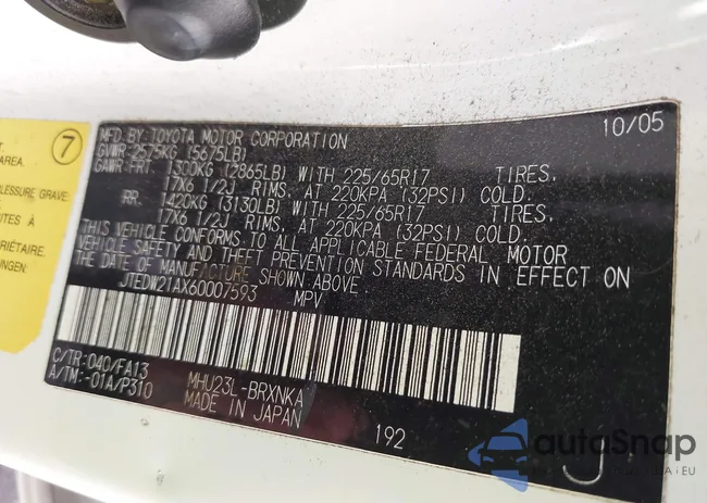 JTEDW21AX60007593: 43542058