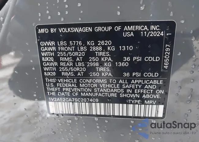 1V2AE2CA7SC207409: 43542353