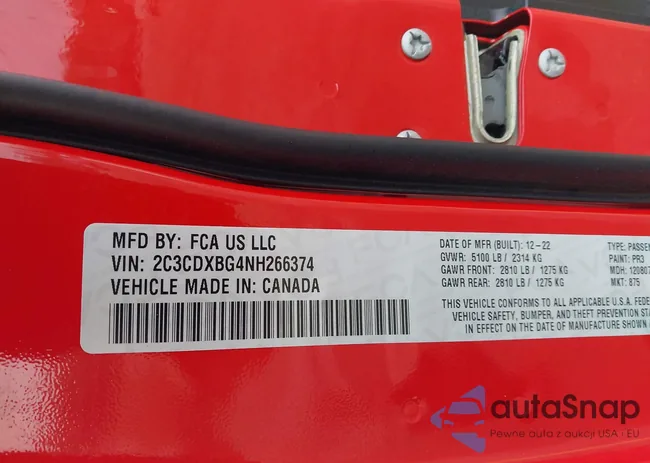 2C3CDXBG4NH266374: 43543364