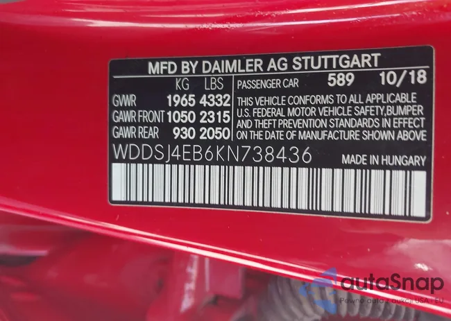 WDDSJ4EB6KN738436: 43543479