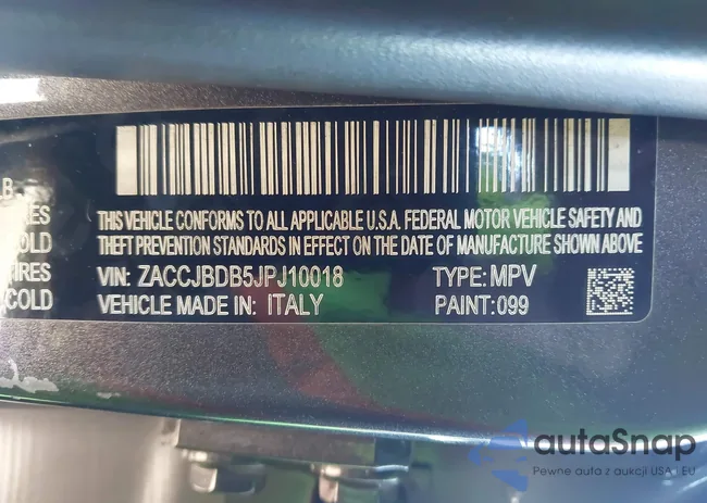 ZACCJBDB5JPJ10018: 43543527