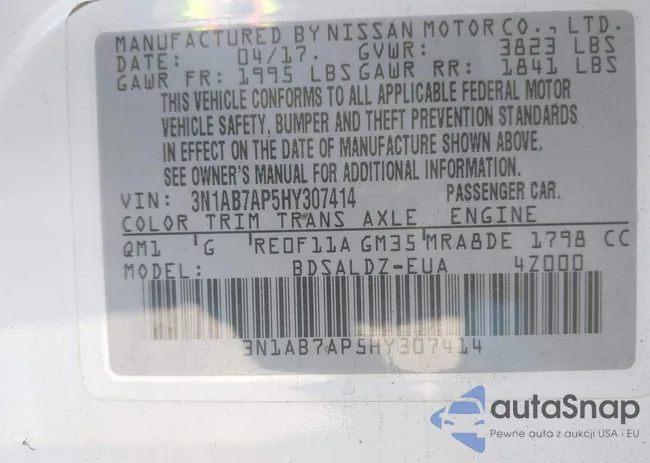 3N1AB7AP5HY307414: 43543763