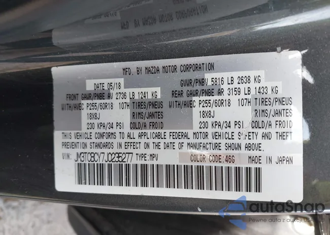 JM3TCBCY7J0235277: 43543805