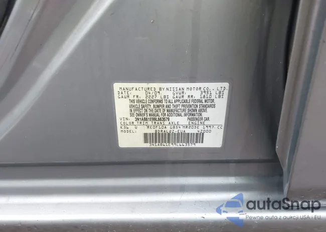 3N1AB61E99L663579: 43543909