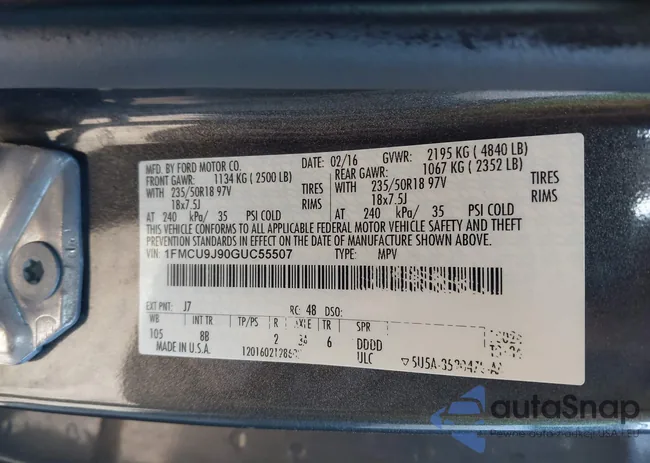 1FMCU9J90GUC55507: 43542969