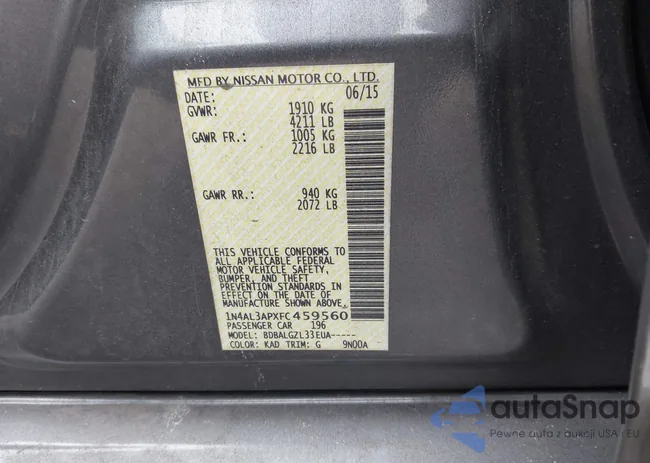 1N4AL3APXFC459560: 43543171