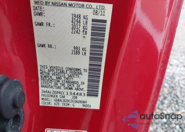 1N4AL2EP4CC134483: 43543248