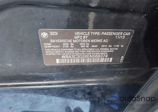 WBA3C3G5XENS68374: 43543347