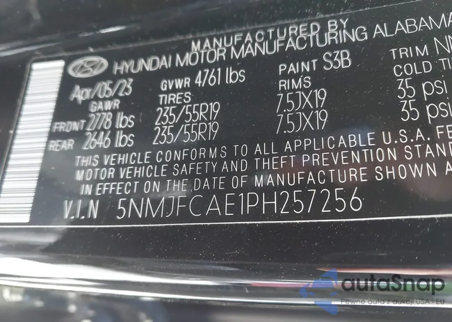 5NMJFCAE1PH257256: 43544480