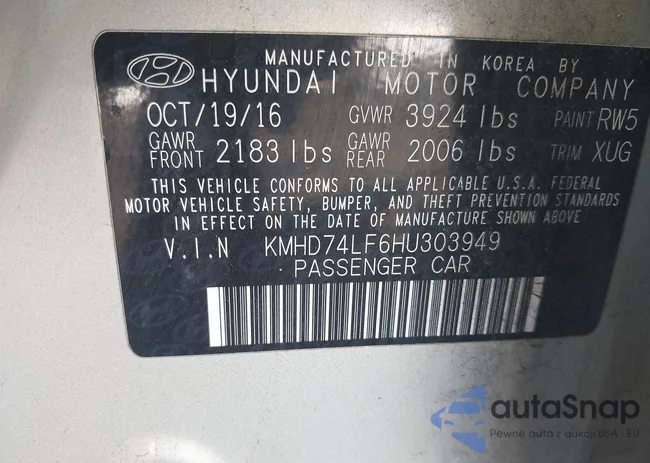 KMHD74LF6HU303949: 43544532