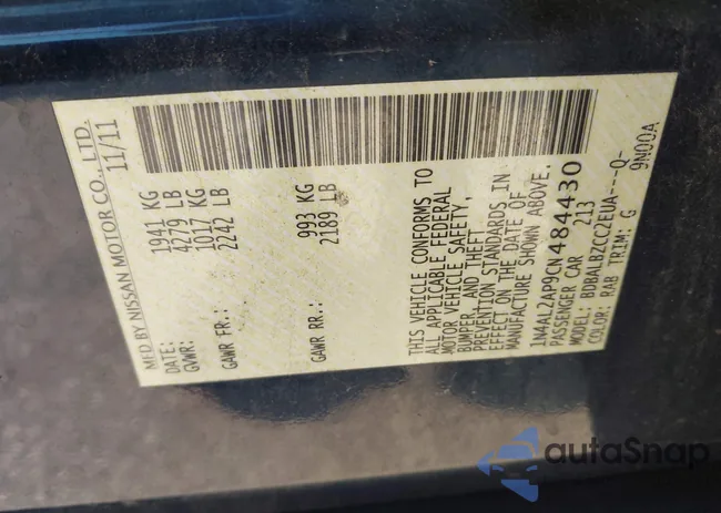 1N4AL2AP9CN484430: 43544812