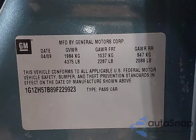 1G1ZH57B89F229923: 43544941