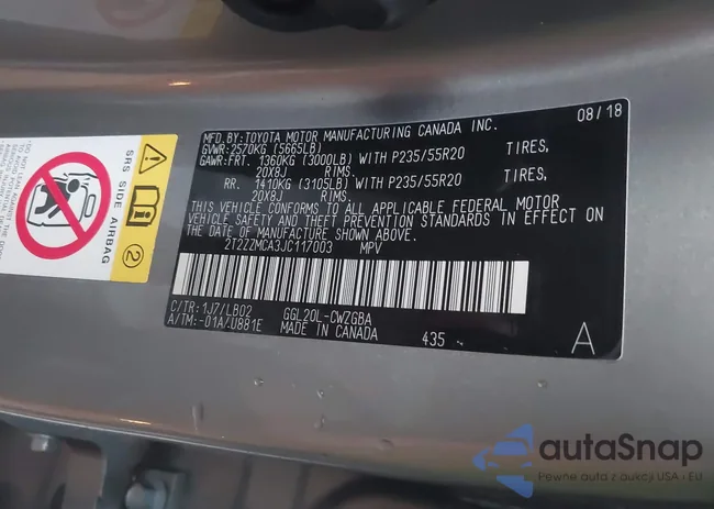 2T2ZZMCA3JC117003: 43544946