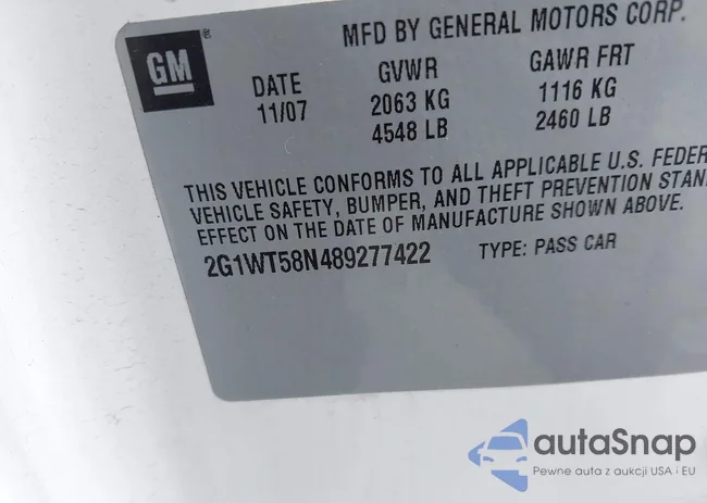 2G1WT58N489277422: 43544086