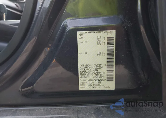 1N4AL3AP7DN526097: 43544103