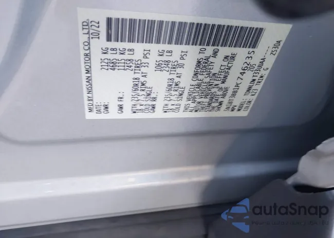 5N1BT3BB1PC746235: 43544237