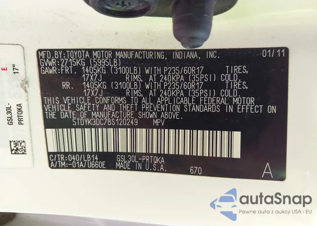 5TDYK3DC7BS120249: 43545371