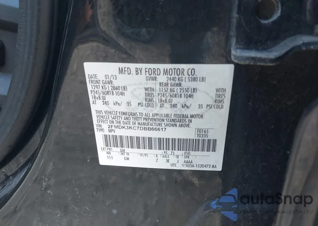 2FMDK3KC7DBB66617: 43545381