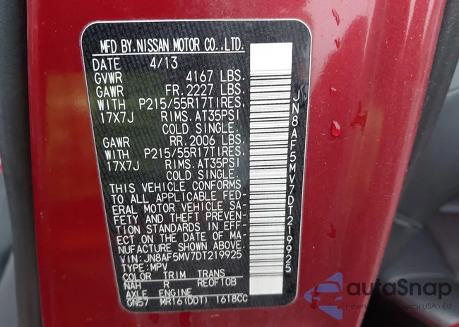 JN8AF5MV7DT219925: 43545424