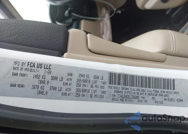 1C4RJEBG2LC265095: 43545549