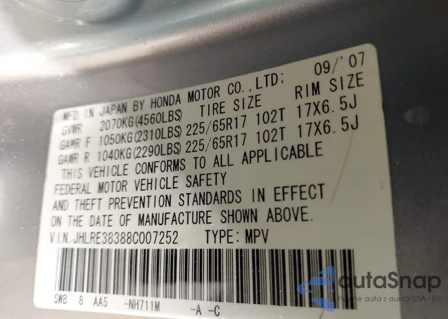 JHLRE38388C007252: 43545596