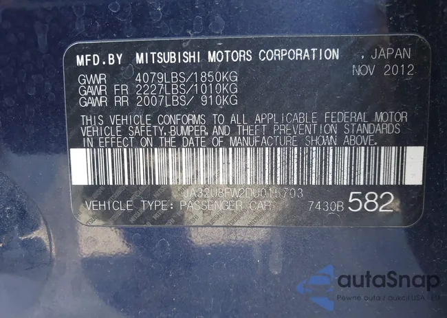 JA32U8FW2DU015703: 43545641