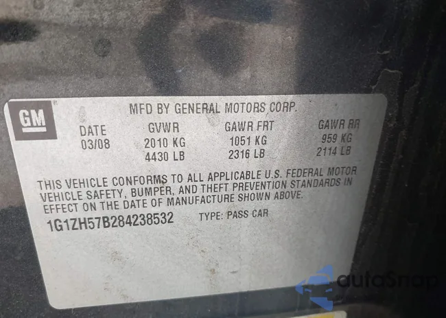 1G1ZH57B284238532: 43545694