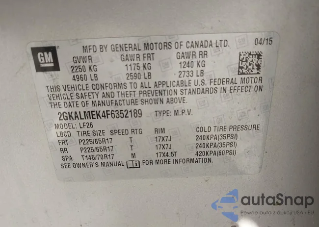 2GKALMEK4F6352189: 43545703